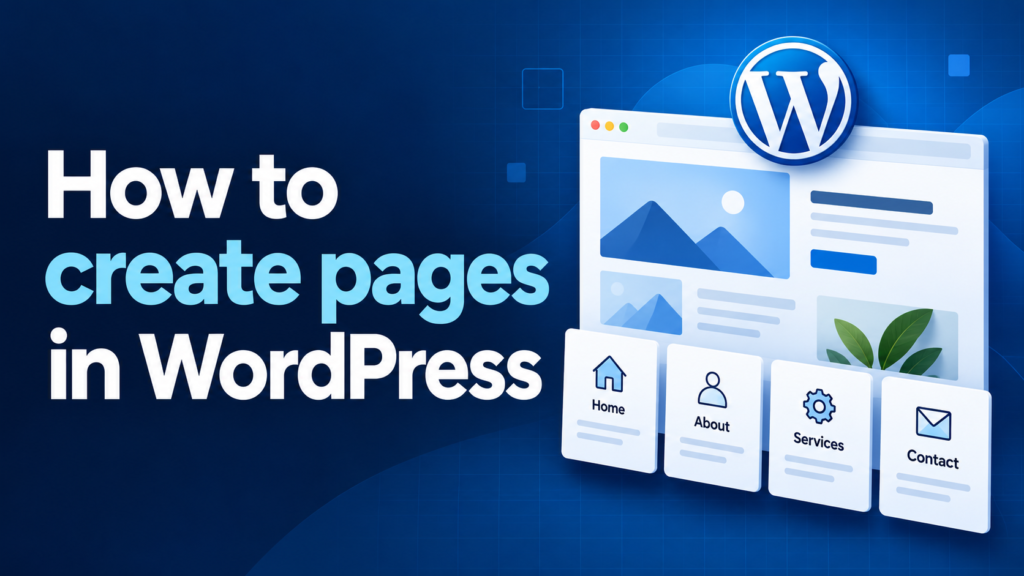 How to create pages in wordpress